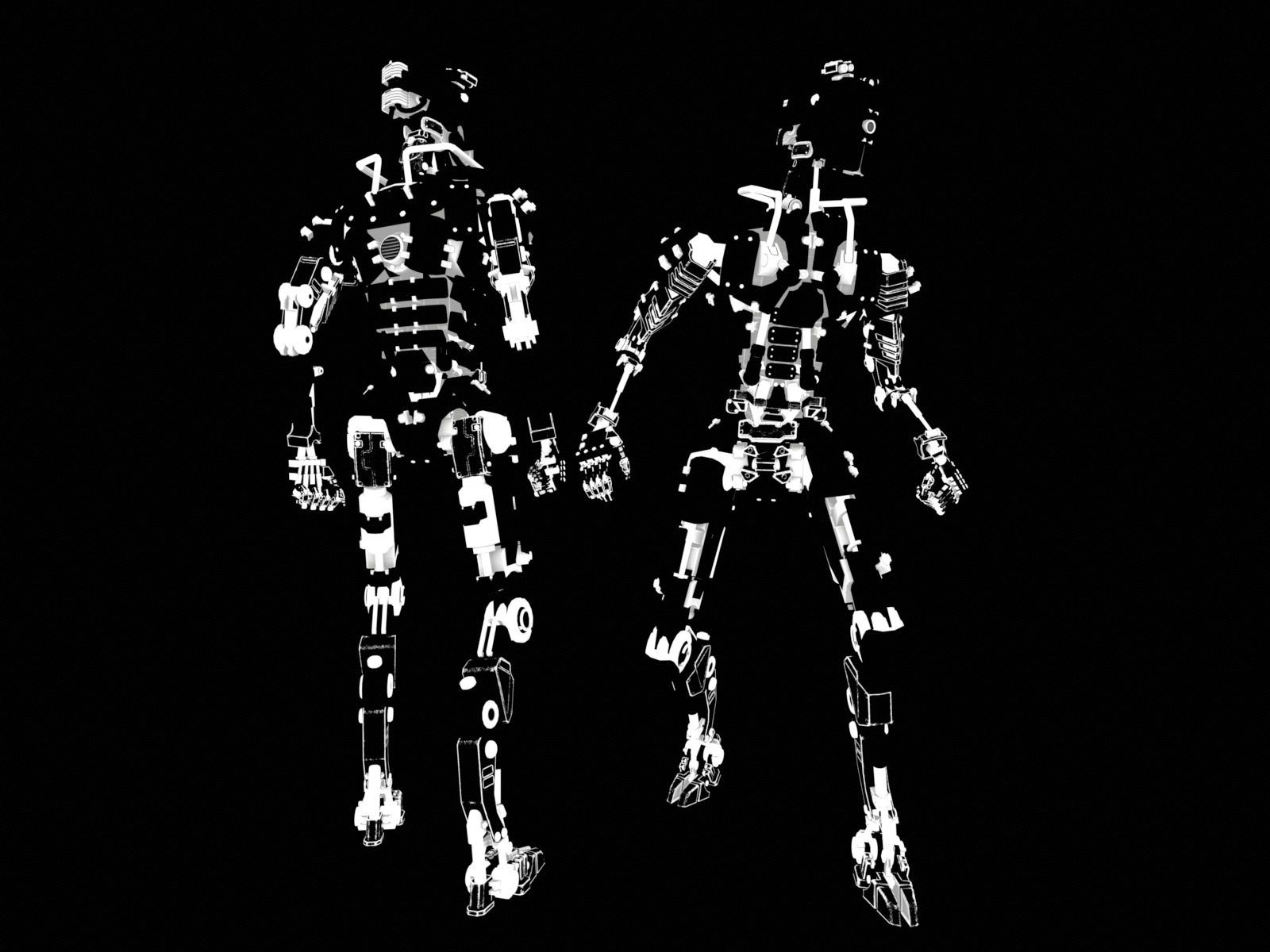 Gamerady robot with 6 color options Low-poly 3D model_39