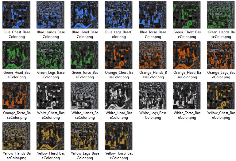 Gamerady robot with 6 color options Low-poly 3D model_49