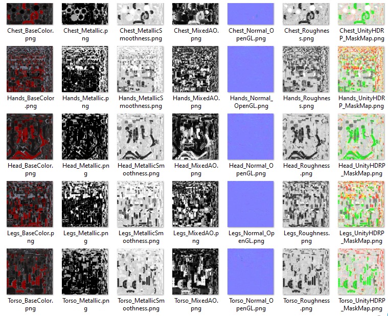 Gamerady robot with 6 color options Low-poly 3D model_48