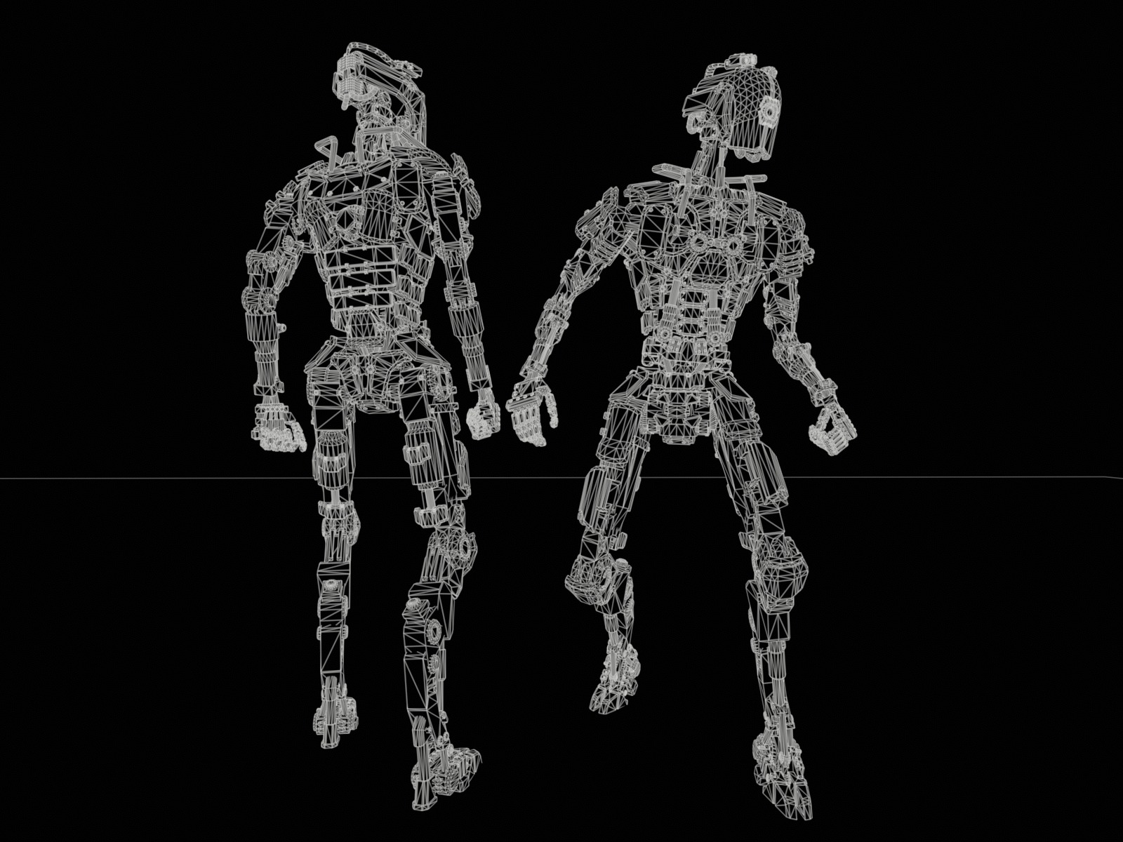 Gamerady robot with 6 color options Low-poly 3D model_32