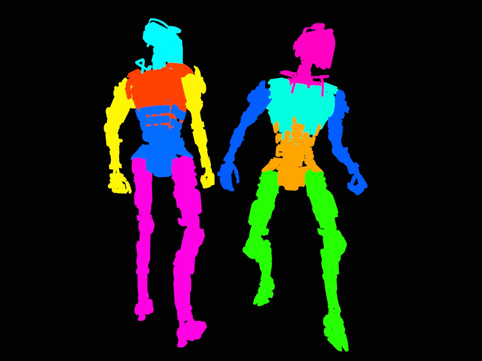 Gamerady robot with 6 color options Low-poly 3D model_37