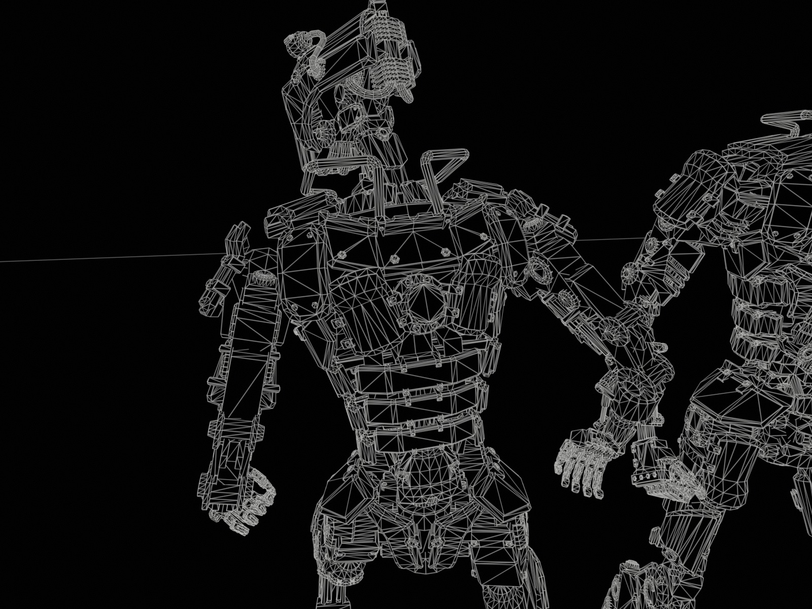 Gamerady robot with 6 color options Low-poly 3D model_35