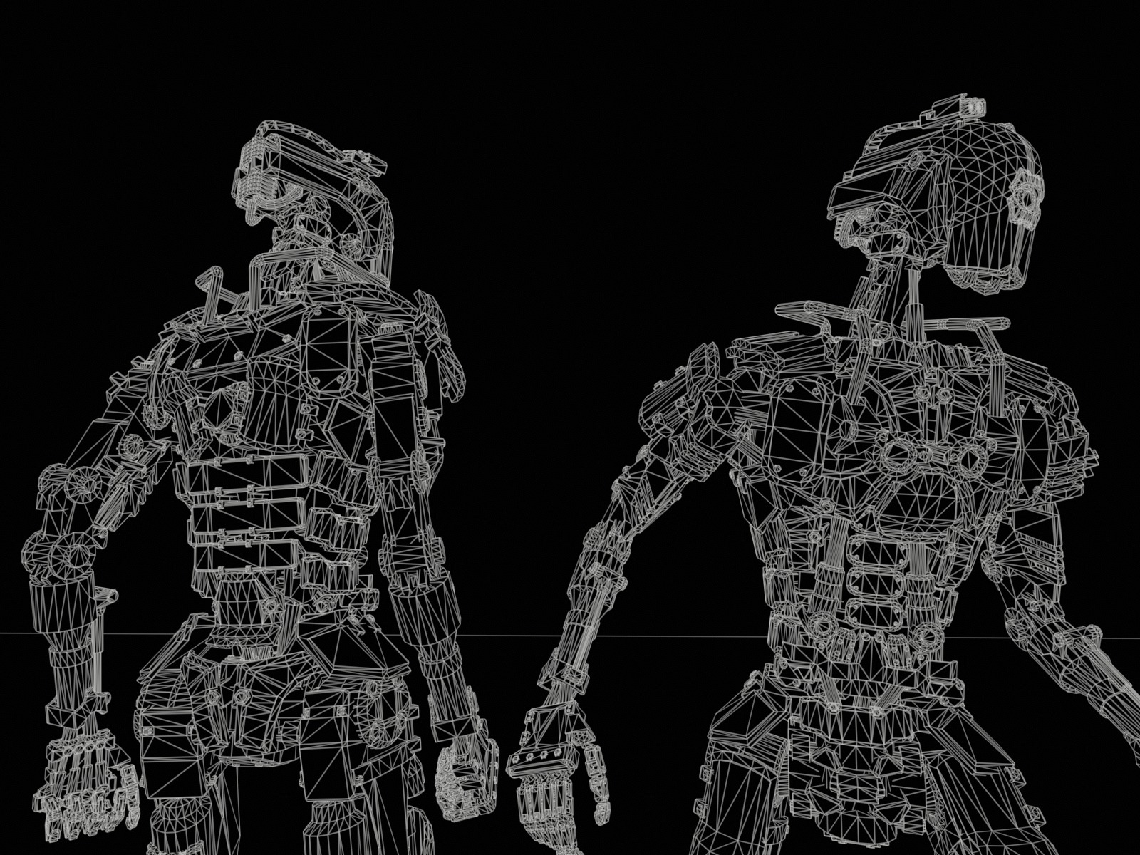 Gamerady robot with 6 color options Low-poly 3D model_33