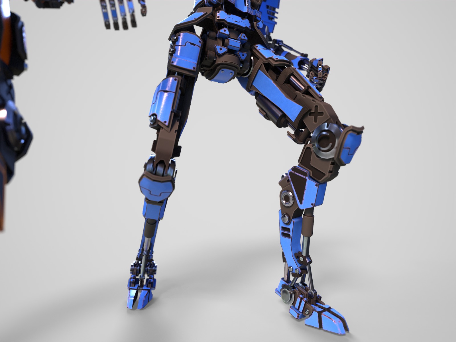 Gamerady robot with 6 color options Low-poly 3D model_10