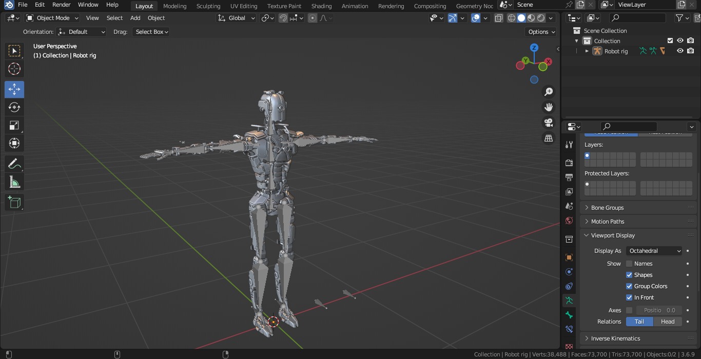 Gamerady robot with 6 color options Low-poly 3D model_40