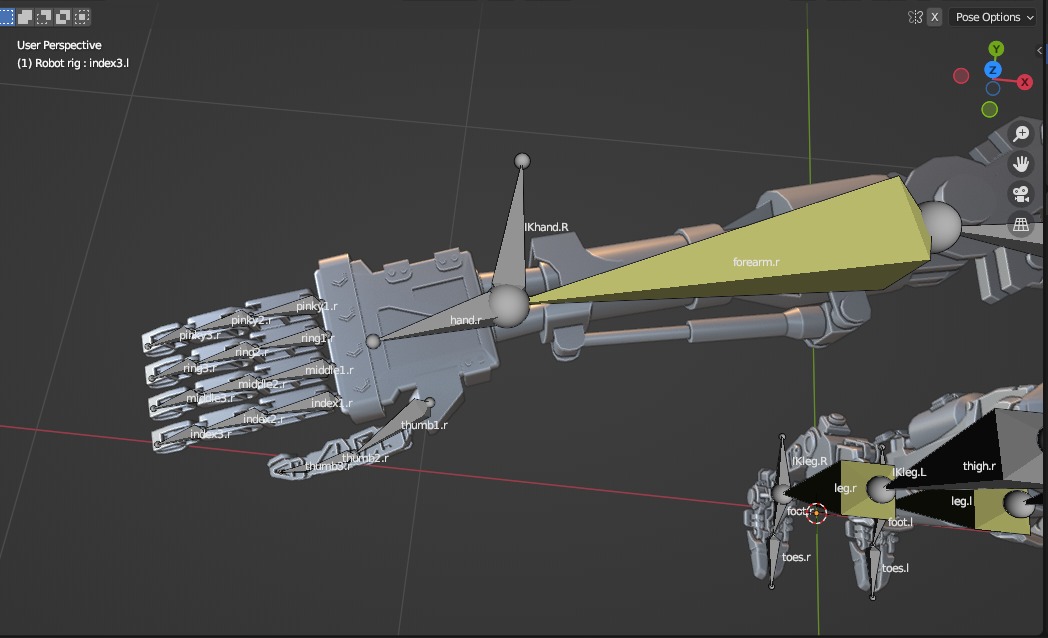 Gamerady robot with 6 color options Low-poly 3D model_44