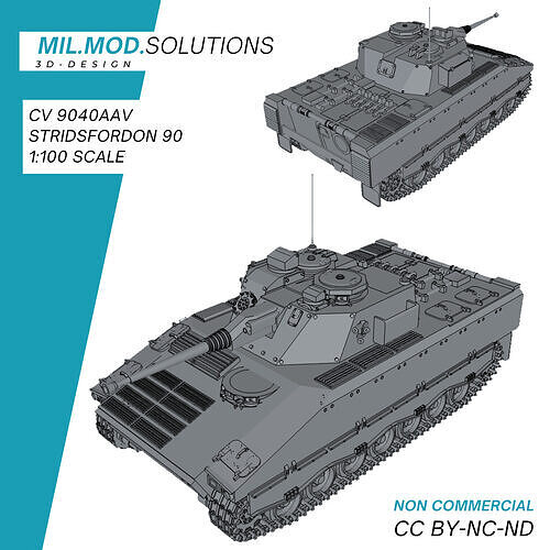 CV 9040AAV Stridsfordon 90 Strf 90 3D print model