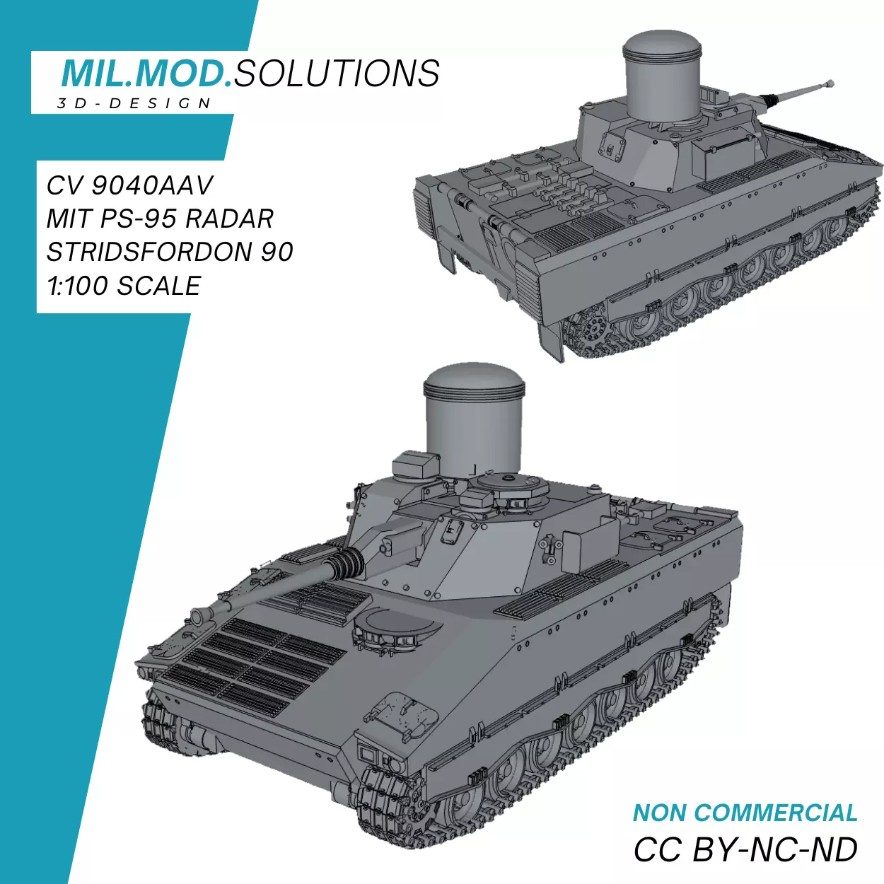 CV 9040AAV mit PS-95-Radar 3D print model_0