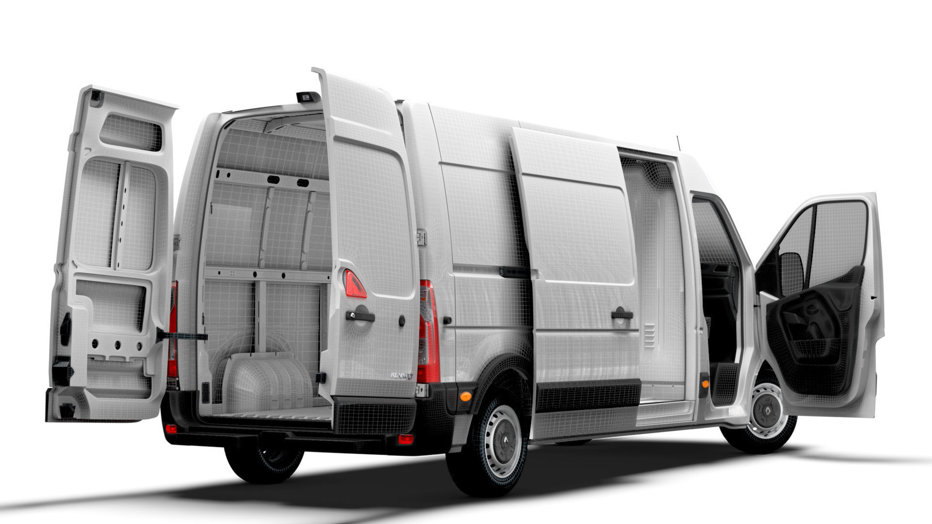 Renault Master Van L3H2 HQInterior 2023 3D model_19