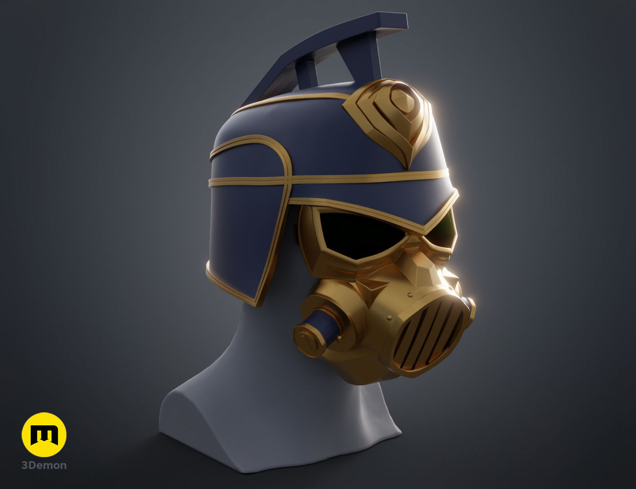 Enforcer mask and helmet - Arcane 3D print model_1