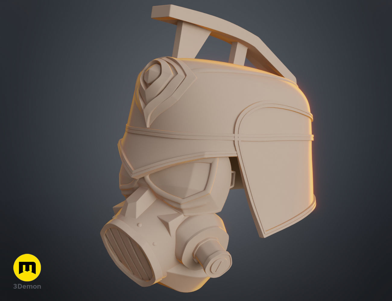 Enforcer mask and helmet - Arcane 3D print model_8