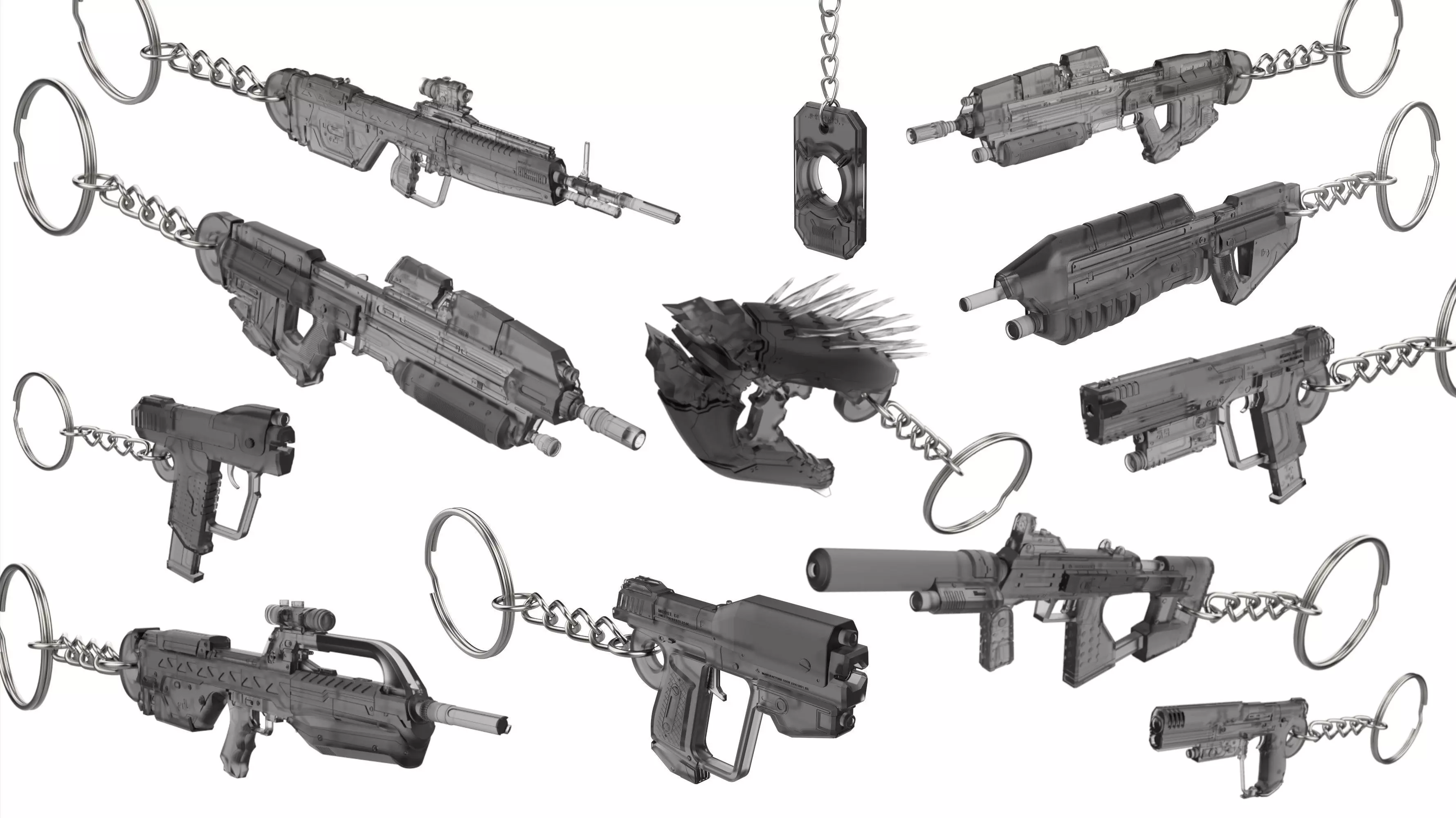 Halo Keychains Bundle - 13 Printable STLs - Commercial Use 3D print model_0