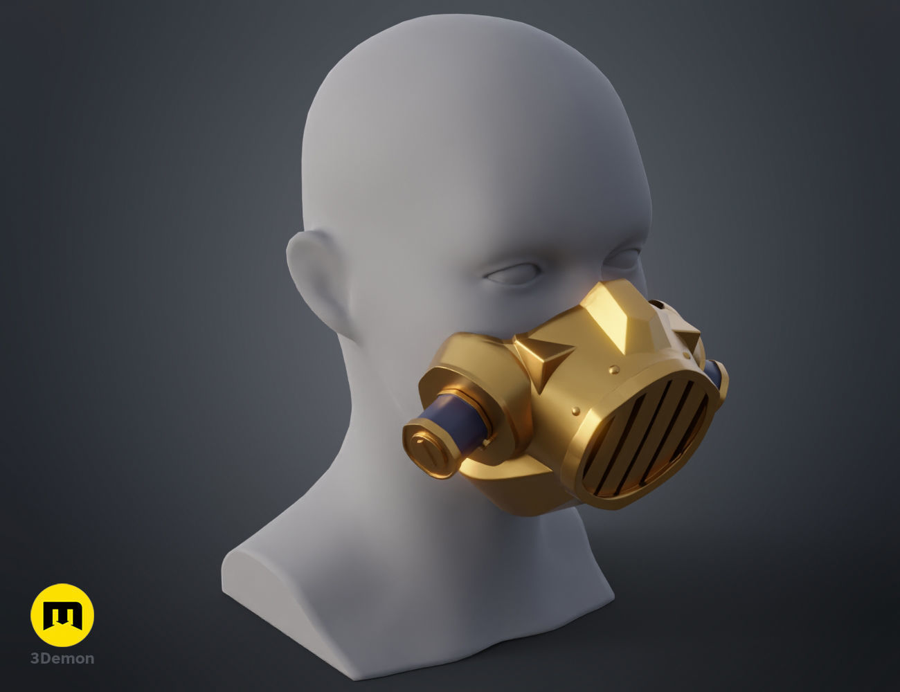 Jinx gas mask - Arcane 3D print model_3
