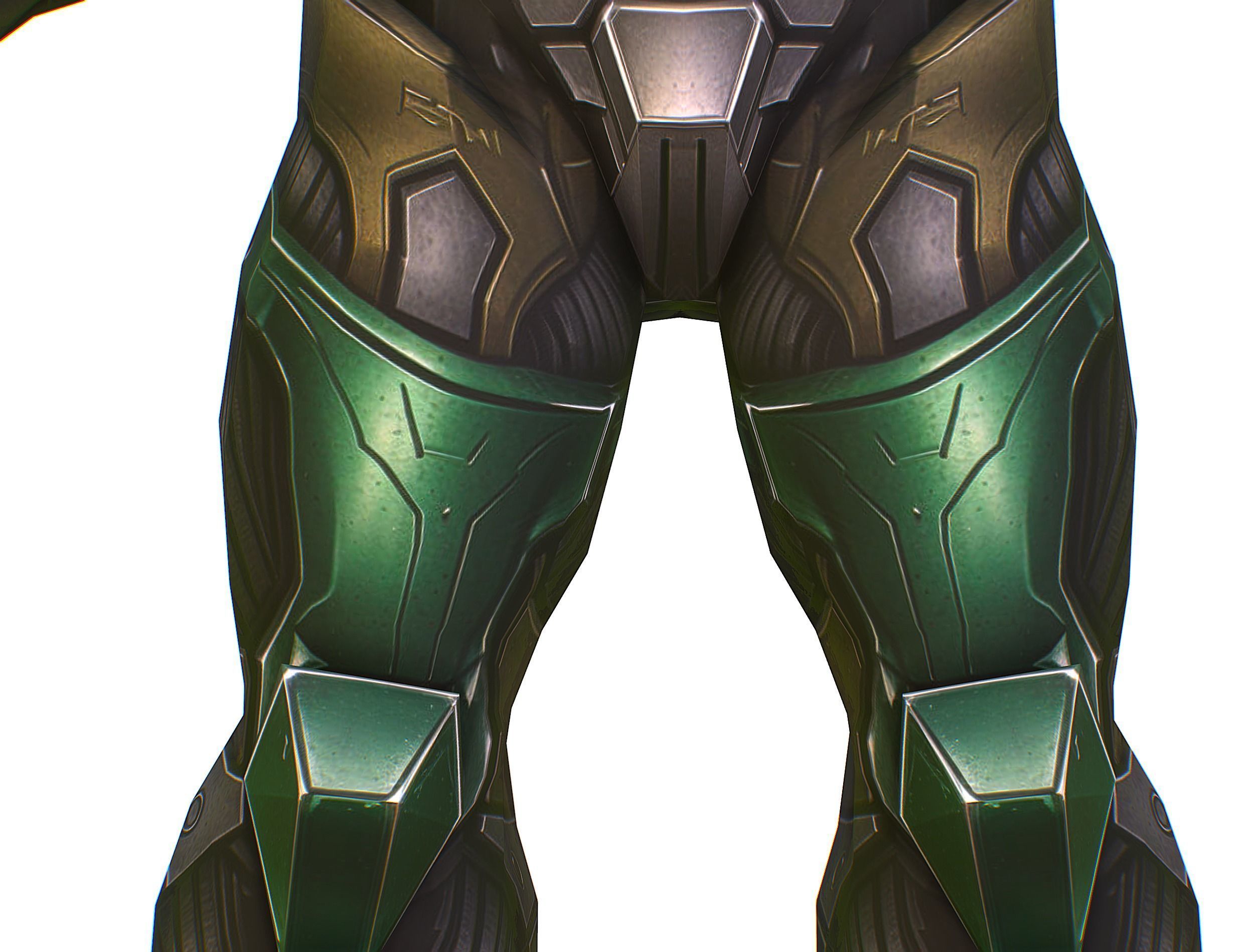 Cartoon Sci-Fi Cyborg Drone Heavy Sniper Low-poly 3D model_19