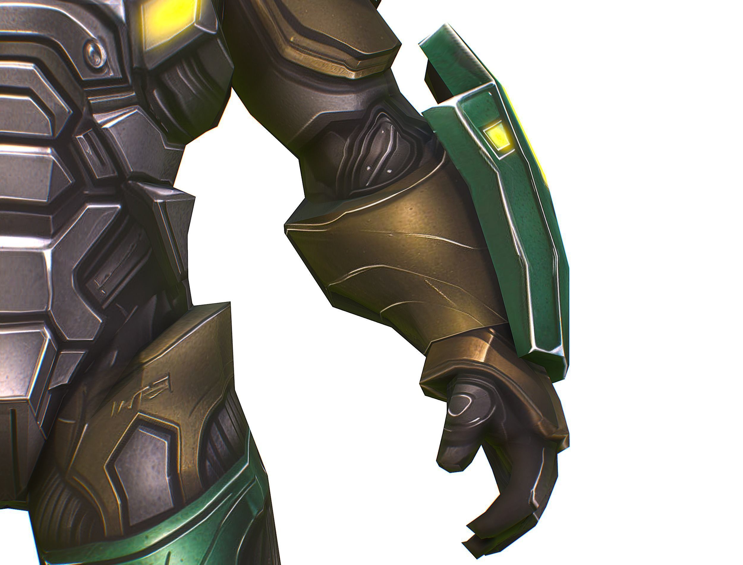 Cartoon Sci-Fi Cyborg Drone Heavy Sniper Low-poly 3D model_18