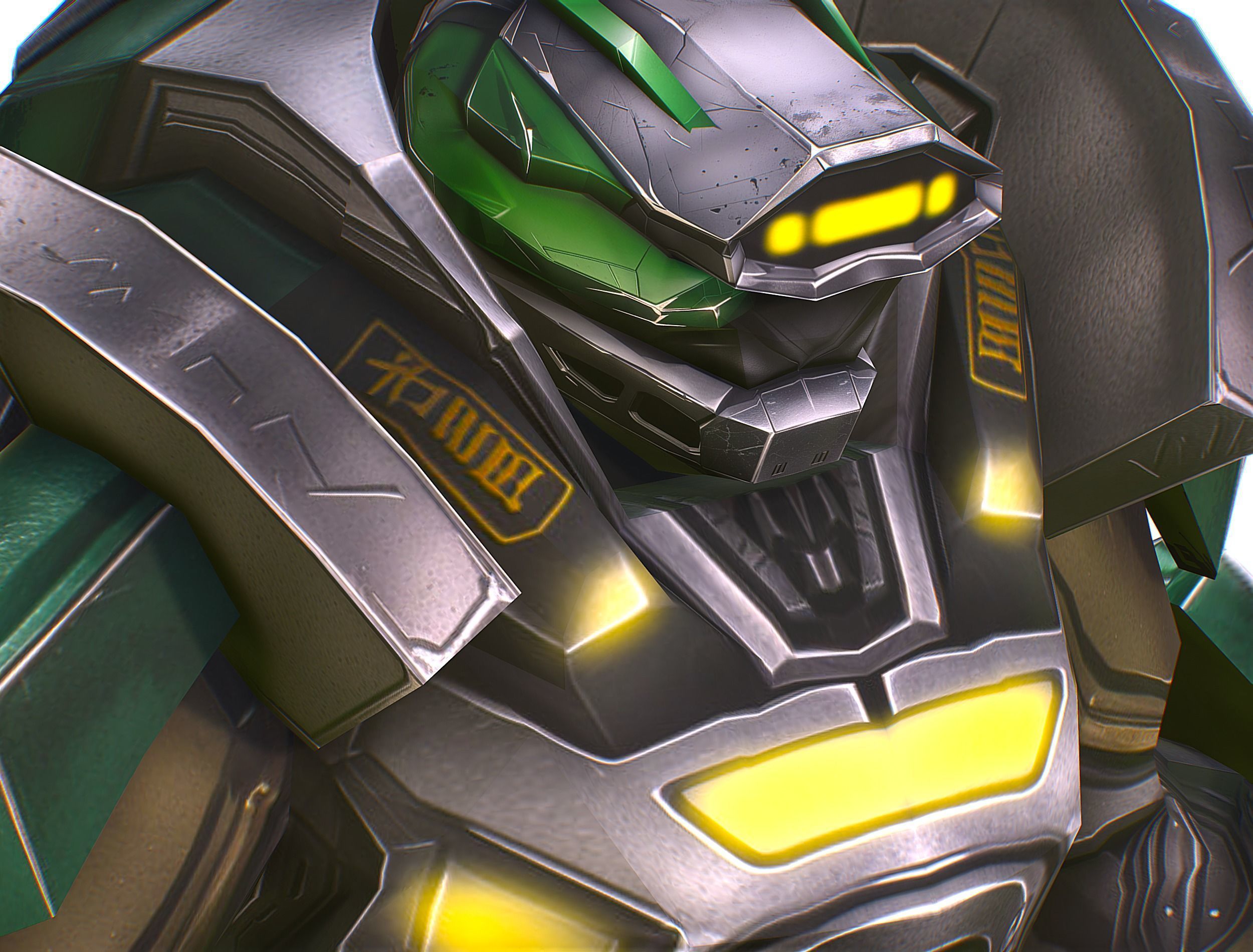 Cartoon Sci-Fi Cyborg Drone Heavy Sniper Low-poly 3D model_27