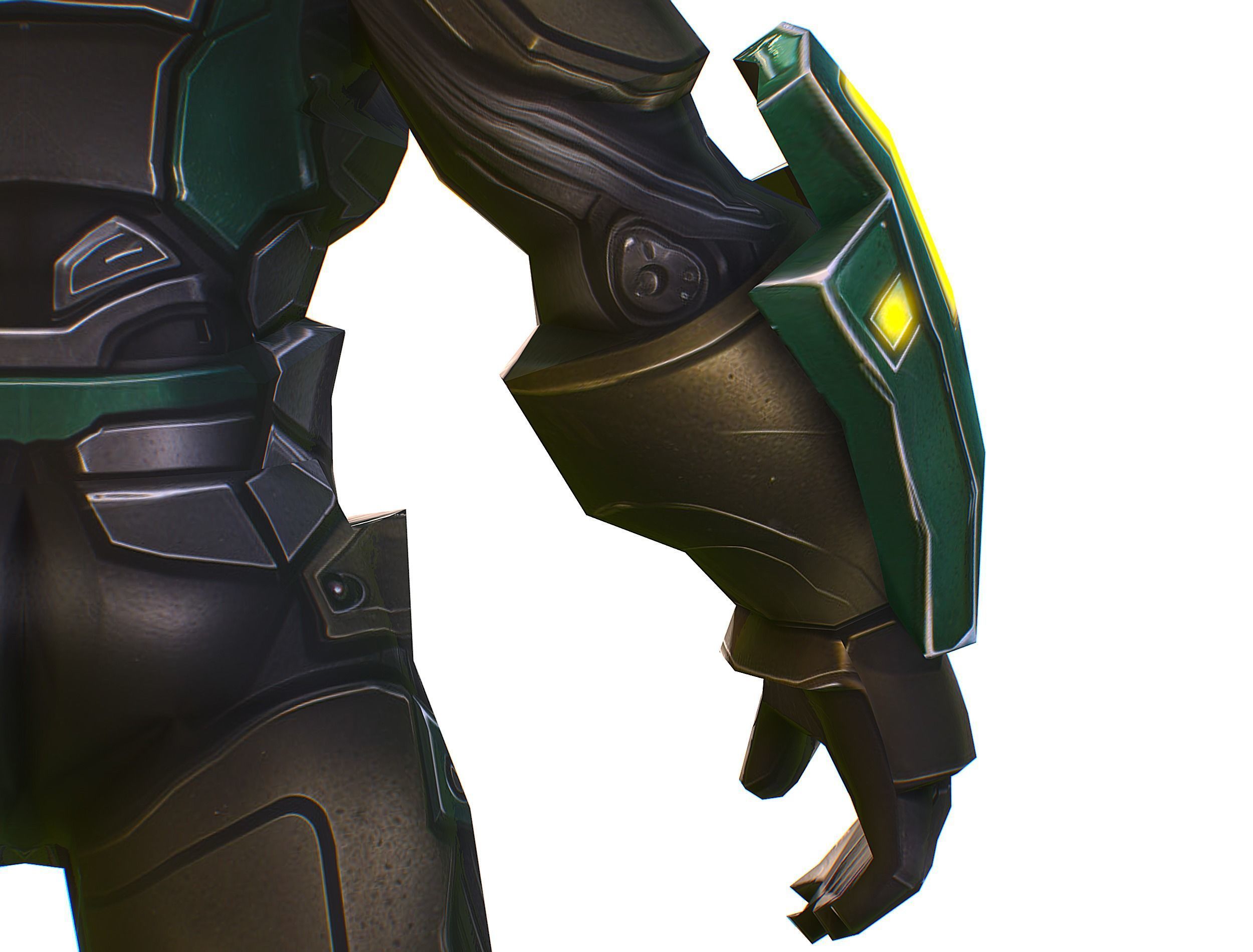 Cartoon Sci-Fi Cyborg Drone Heavy Sniper Low-poly 3D model_24