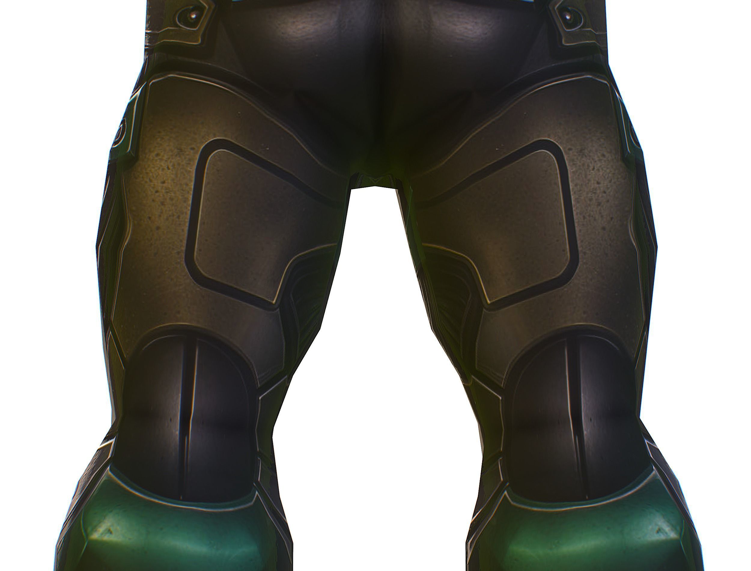 Cartoon Sci-Fi Cyborg Drone Heavy Sniper Low-poly 3D model_25