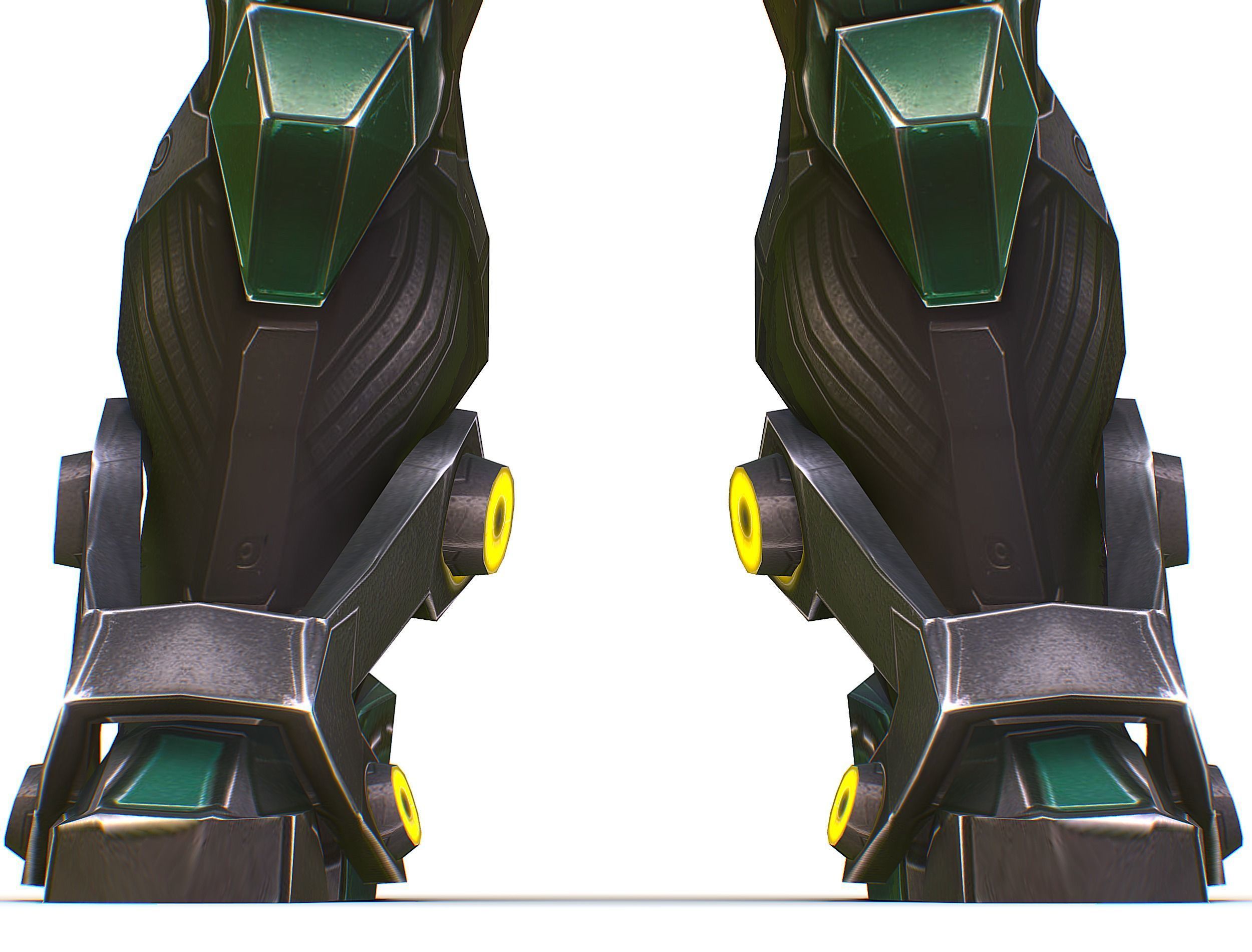 Cartoon Sci-Fi Cyborg Drone Heavy Sniper Low-poly 3D model_20