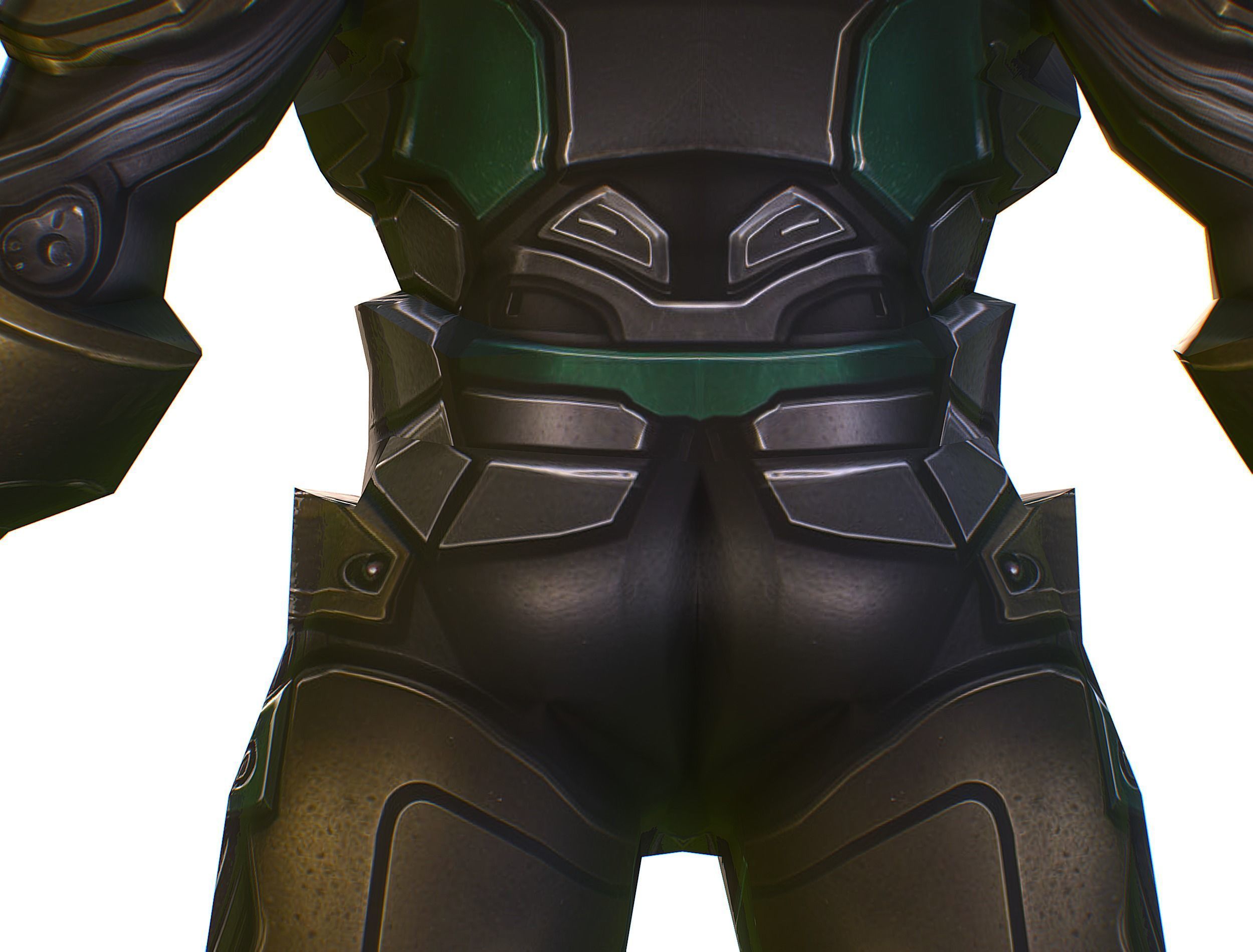 Cartoon Sci-Fi Cyborg Drone Heavy Sniper Low-poly 3D model_22