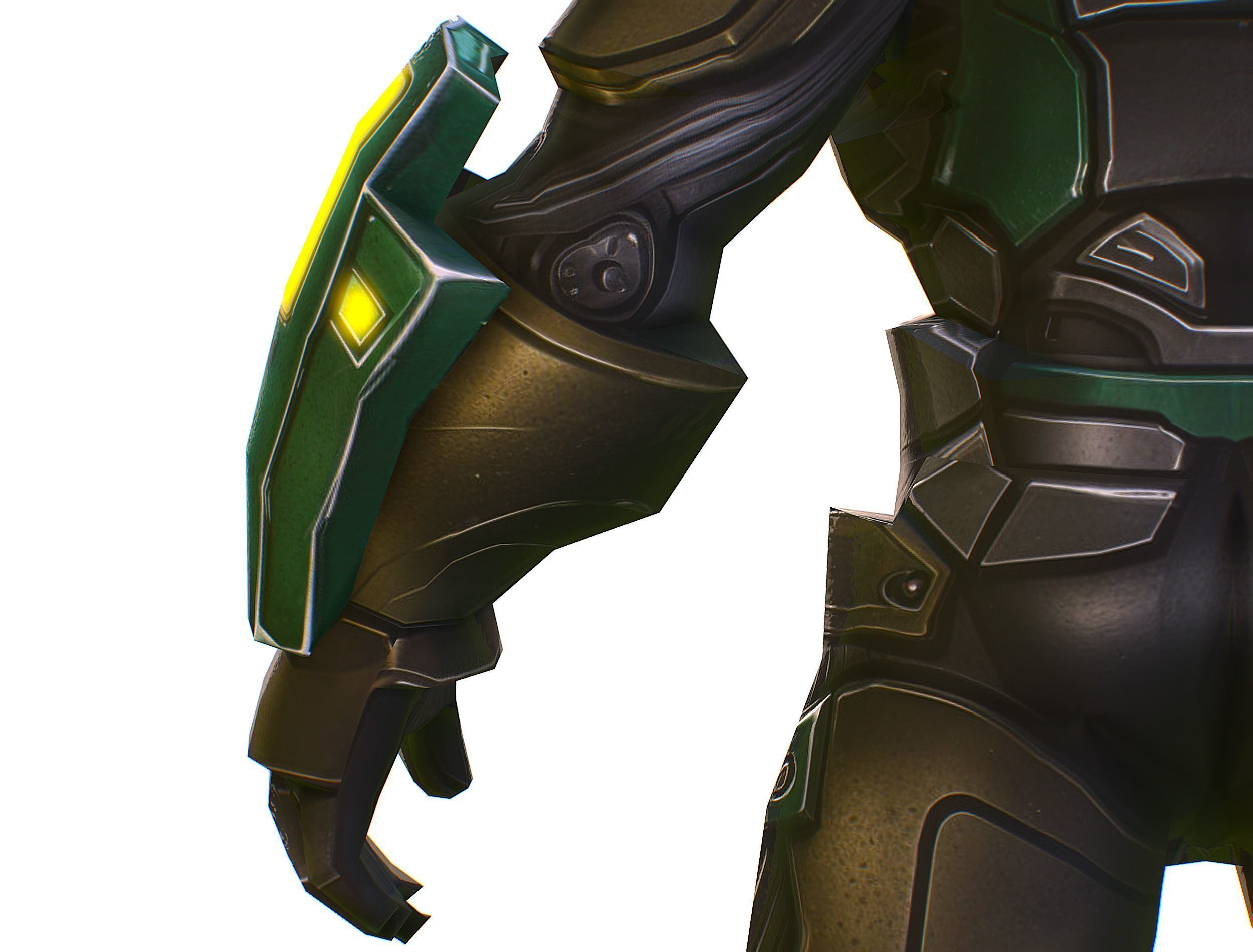 Cartoon Sci-Fi Cyborg Drone Heavy Sniper Low-poly 3D model_23