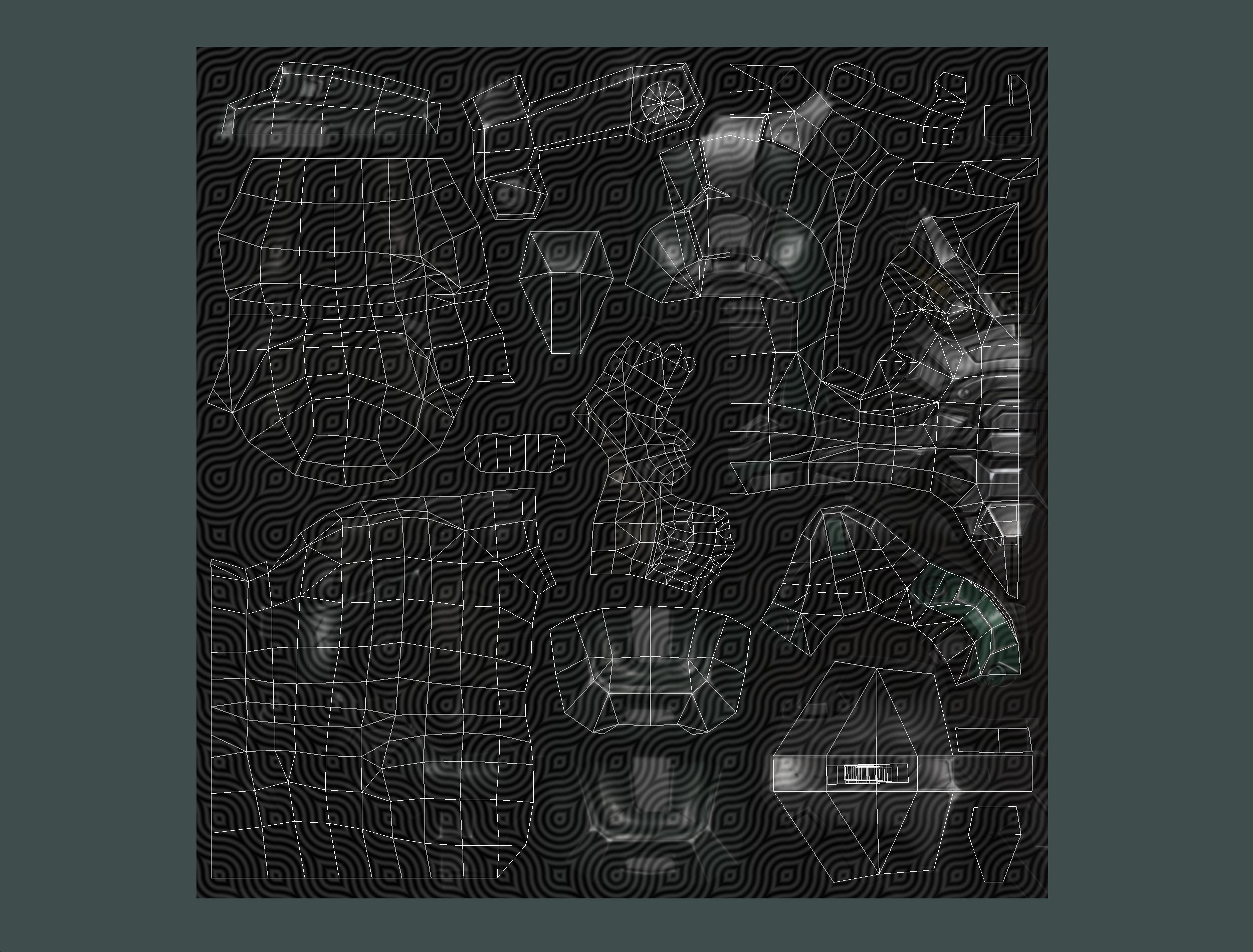 Cartoon Sci-Fi Cyborg Drone Heavy Sniper Low-poly 3D model_85