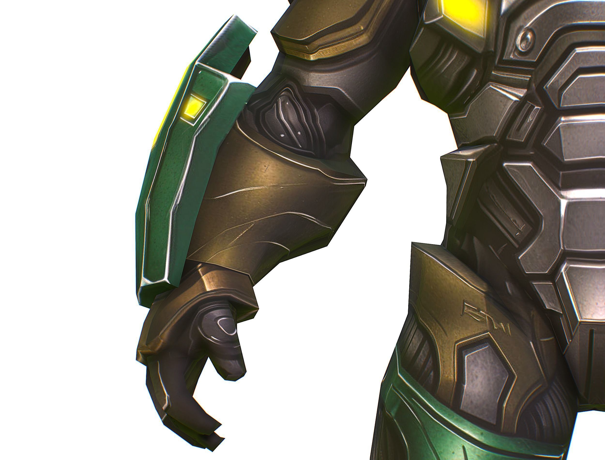 Cartoon Sci-Fi Cyborg Drone Heavy Sniper Low-poly 3D model_17