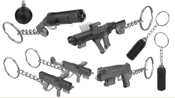Helldivers Keychains Bundle - 7 Printable STLs - Personal Use 3D print model