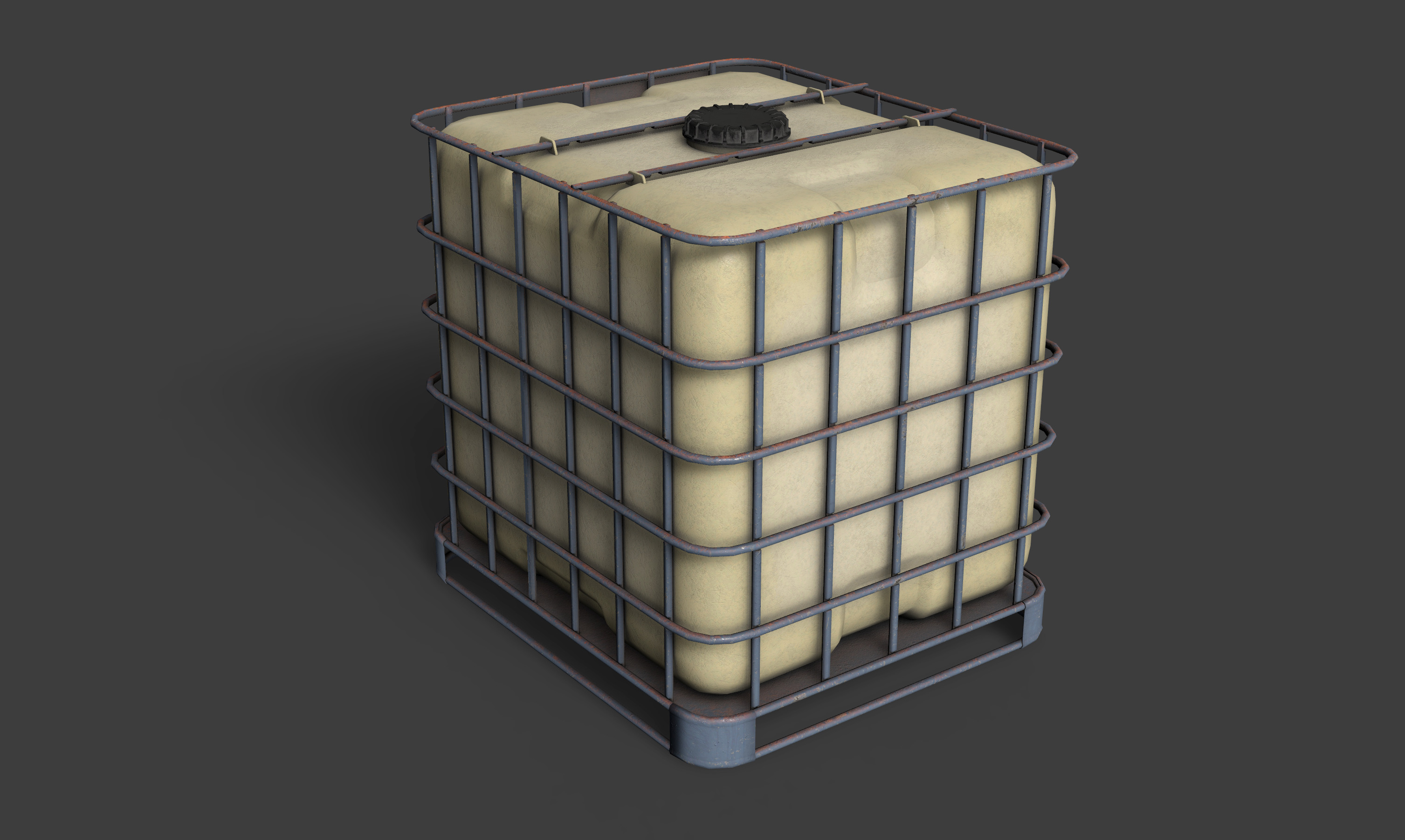 fluid tank Low-poly 3D model_9