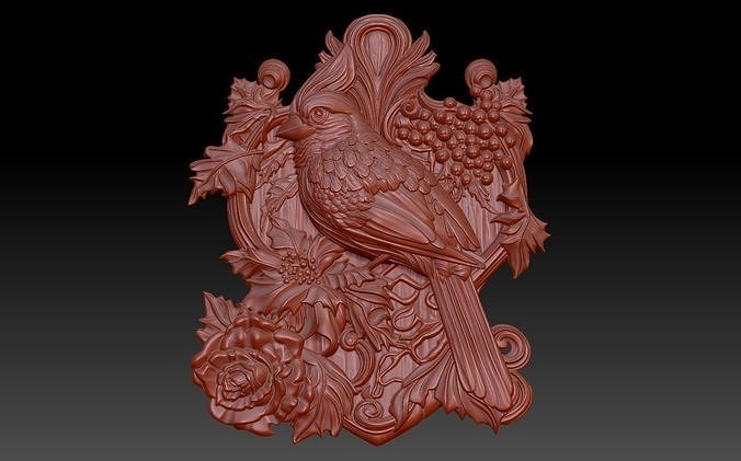 Cardinal bird  3D print model