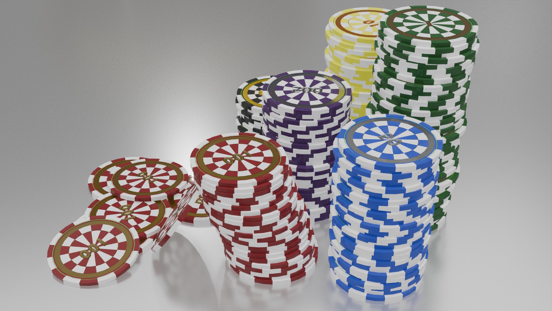 Casino Chips 3D model_5