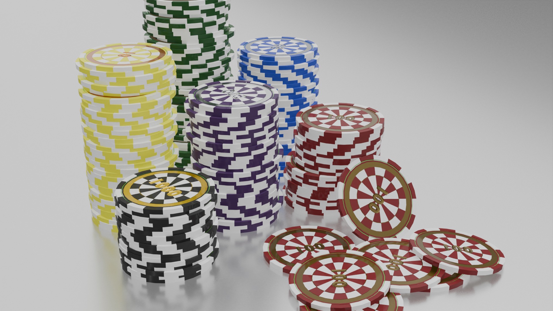 Casino Chips 3D model_4