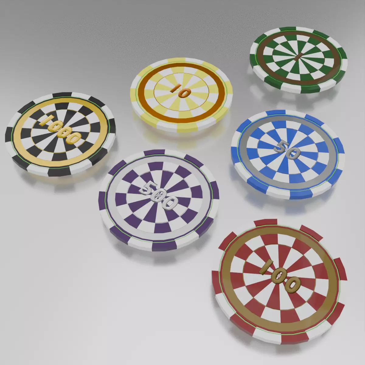 Casino Chips 3D model_0