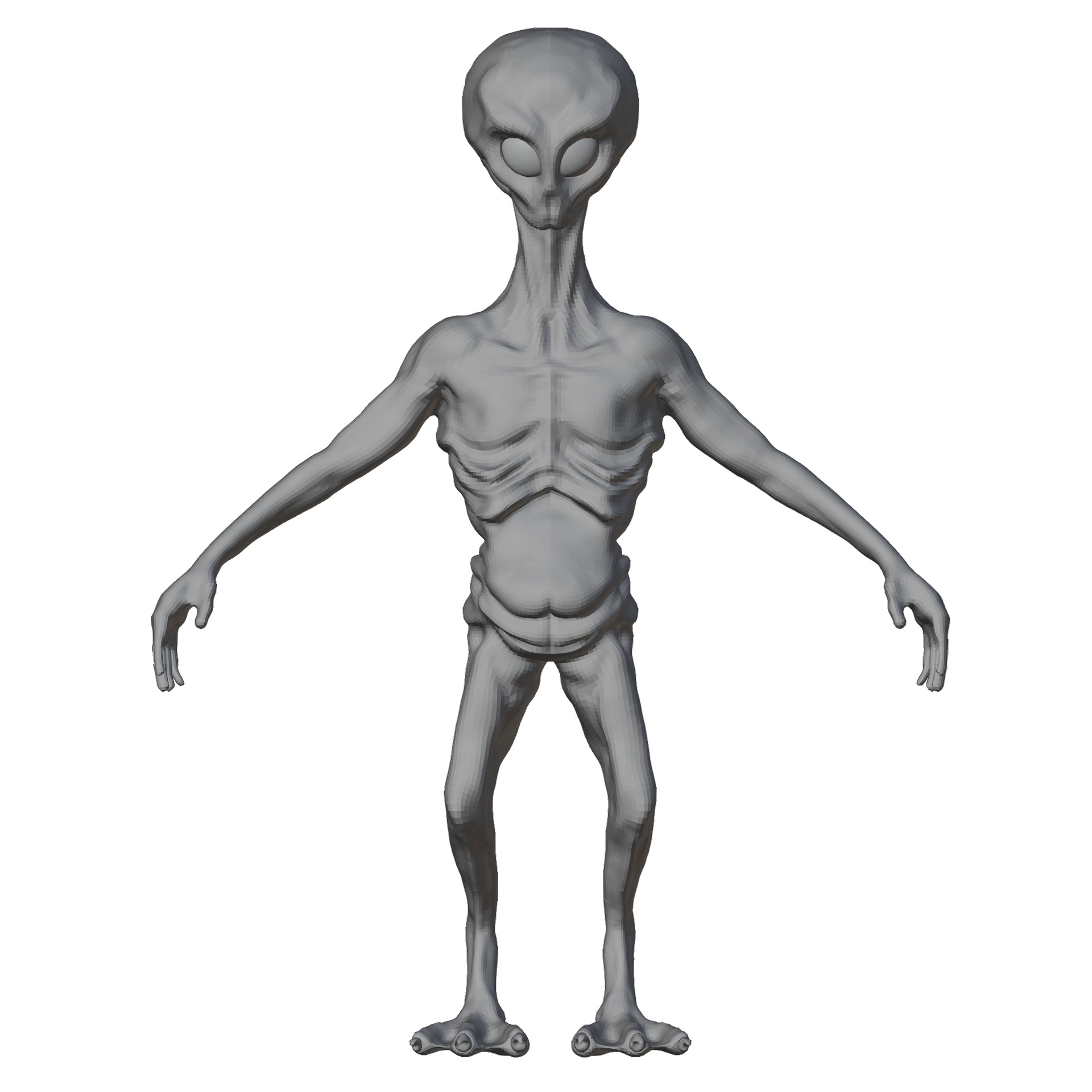 Rigged Realistic Alien 3D model_17