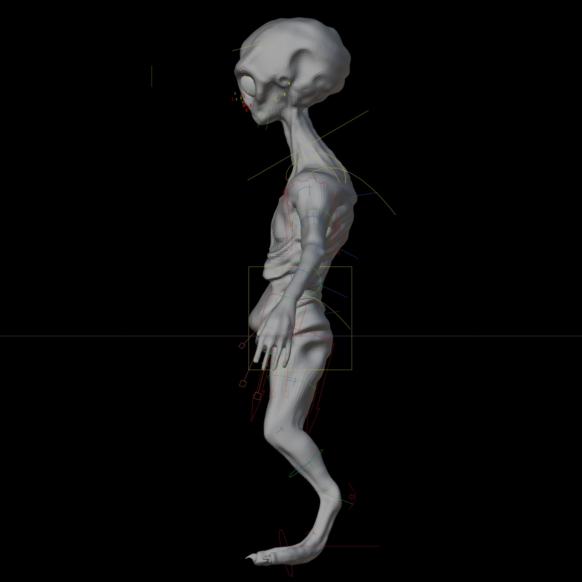 Rigged Realistic Alien 3D model_16