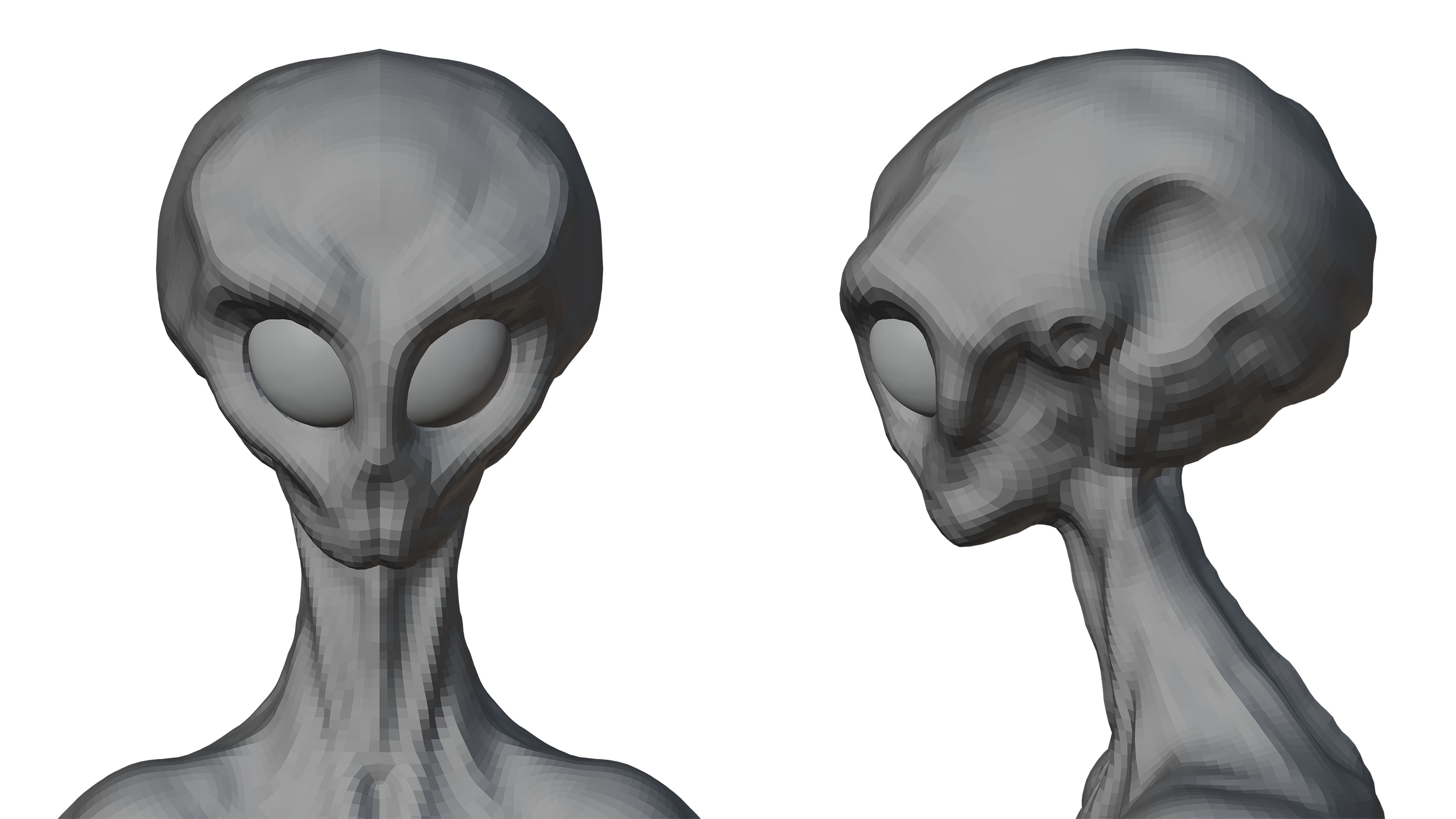 Rigged Realistic Alien 3D model_3