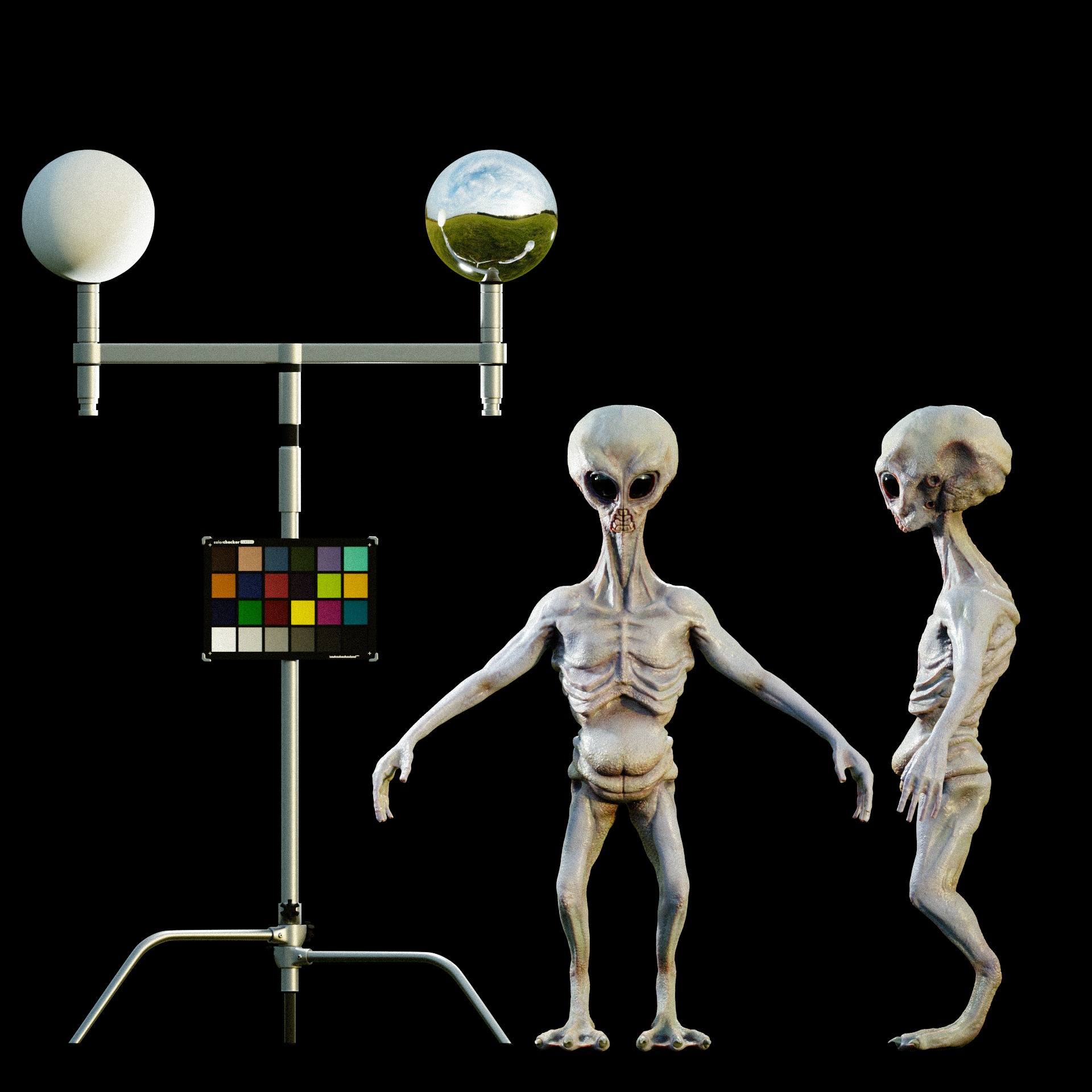 Rigged Realistic Alien 3D model_12