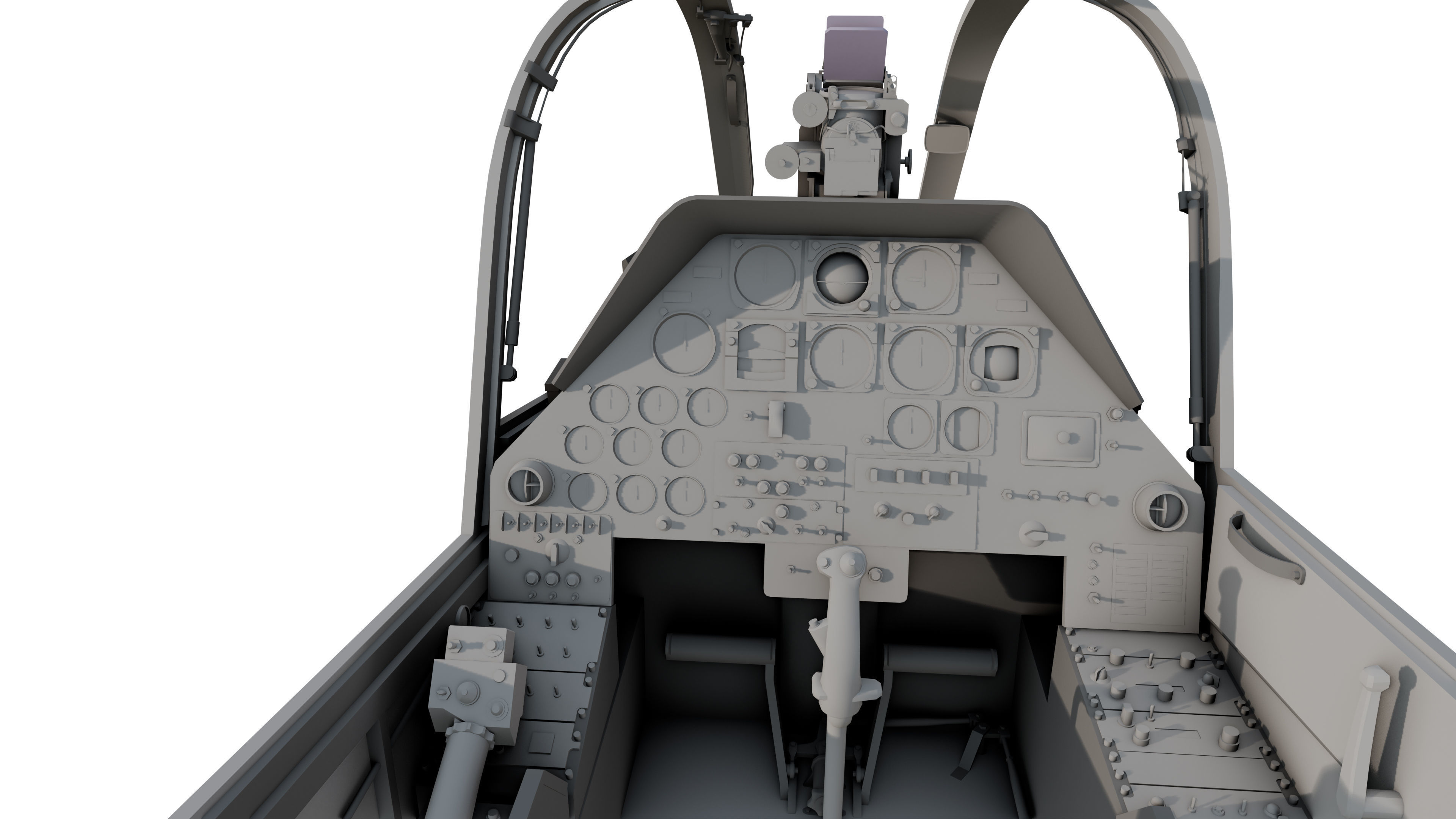 AH1G Helicopter With Cockpit Game model  Low-poly 3D model_20