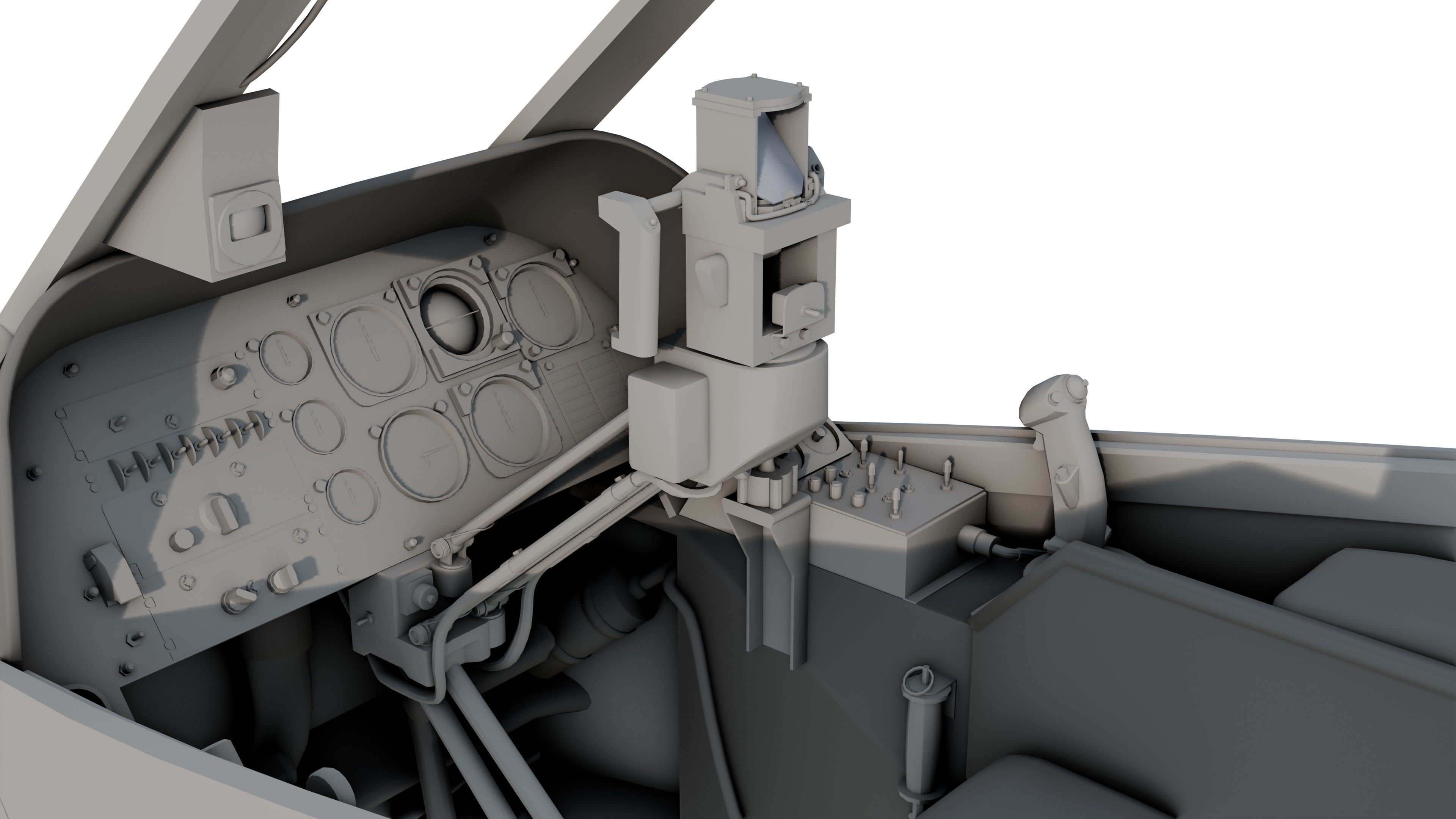 AH1G Helicopter With Cockpit Game model  Low-poly 3D model_18