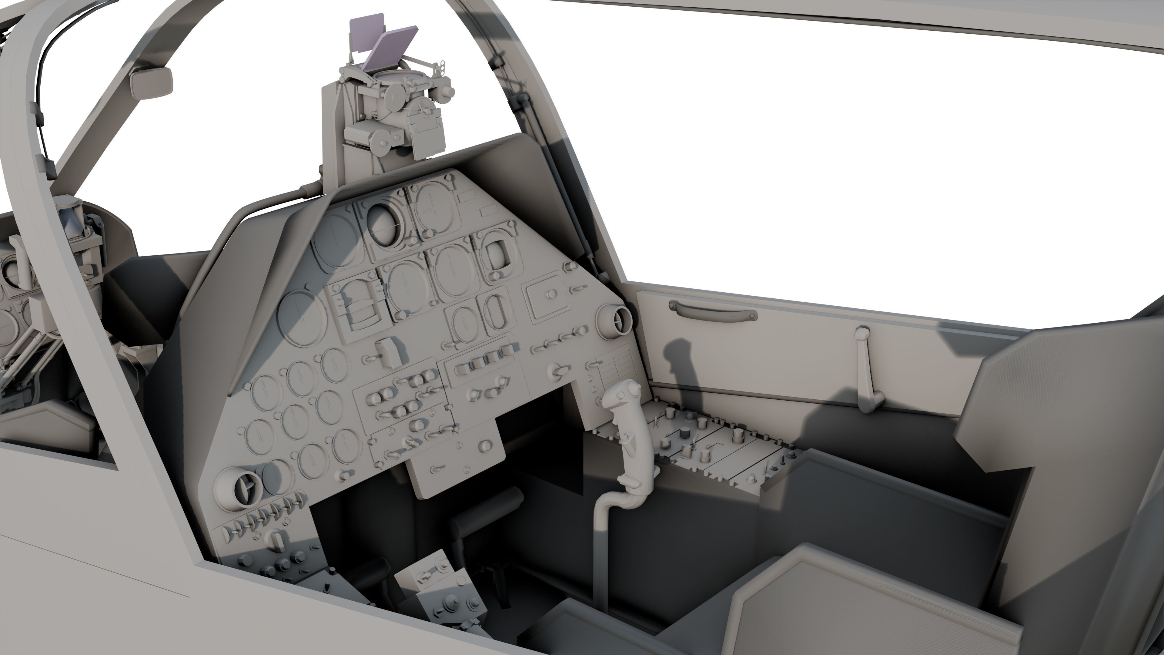 AH1G Helicopter With Cockpit Game model  Low-poly 3D model_17