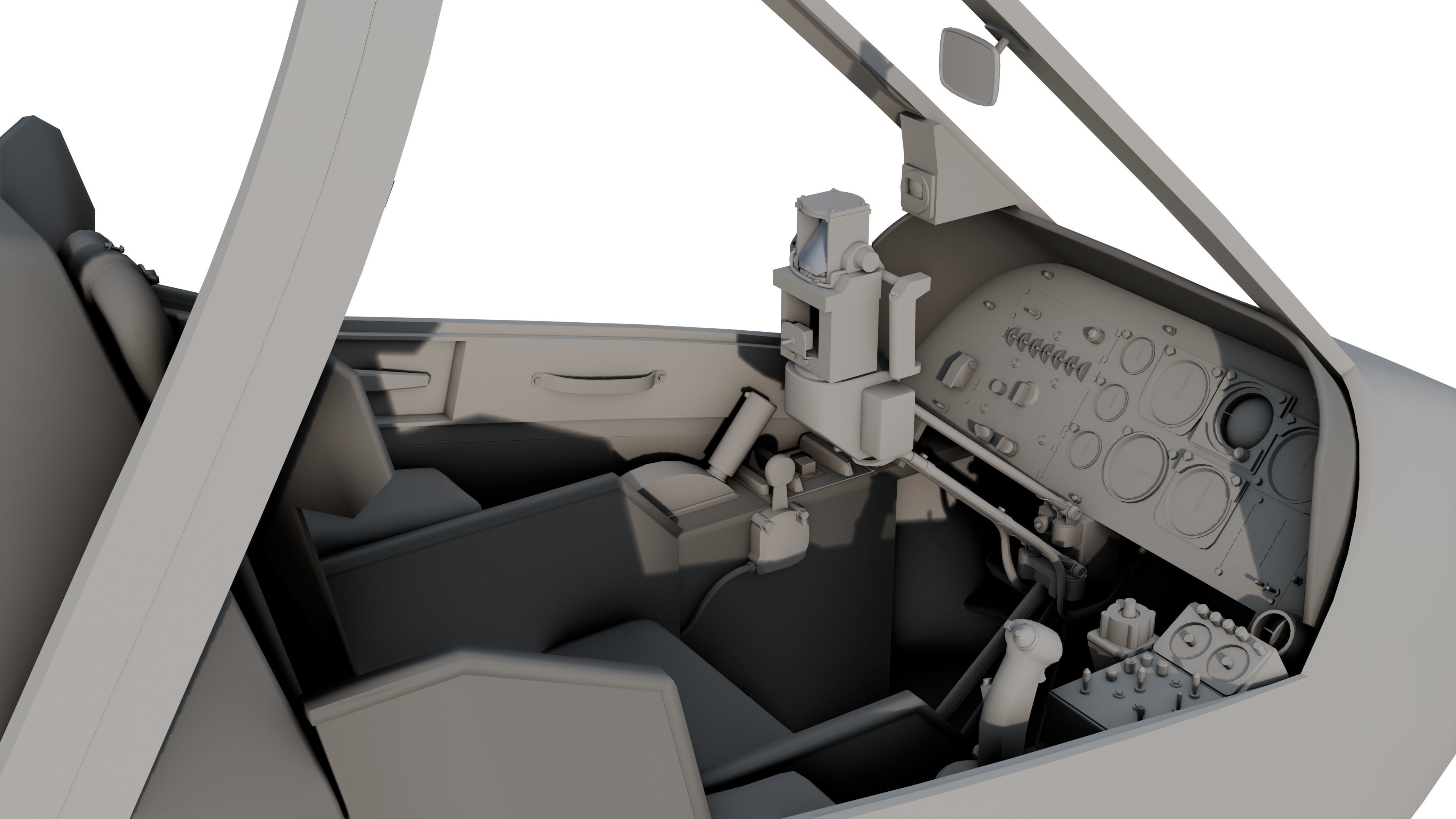 AH1G Helicopter With Cockpit Game model  Low-poly 3D model_16