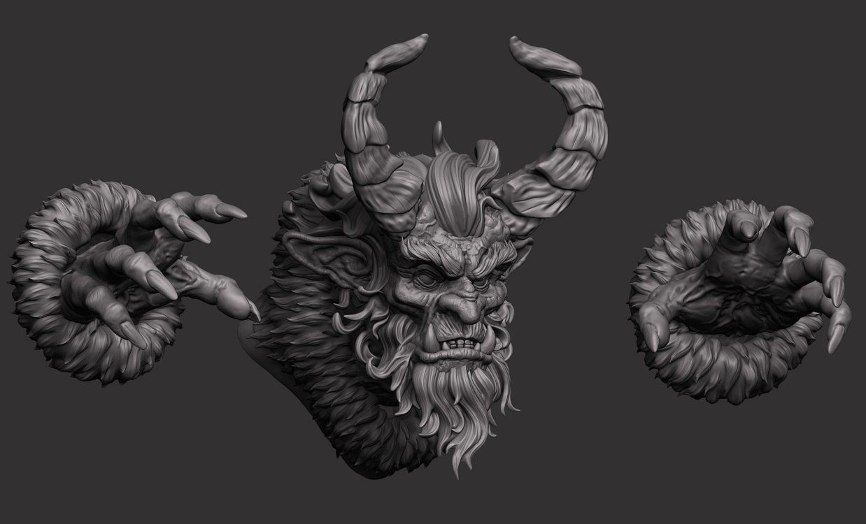 Krampus magnet on Christmas 3D print model_1