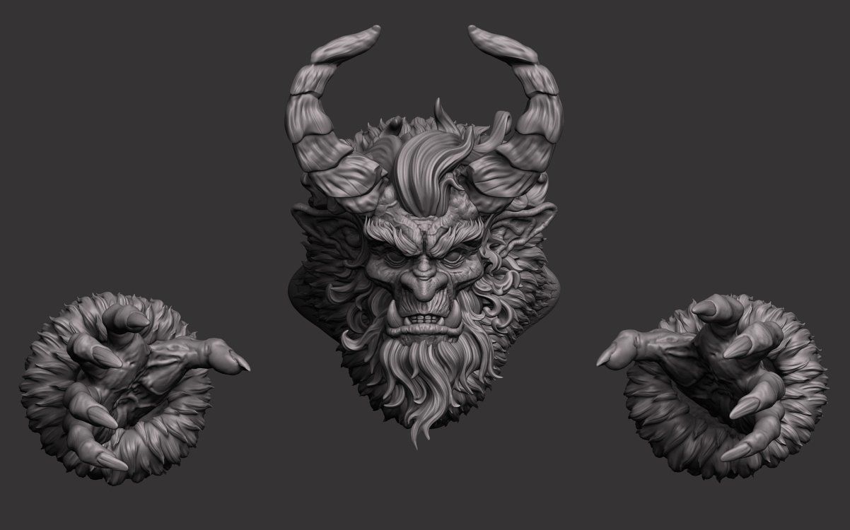Krampus magnet on Christmas 3D print model_2