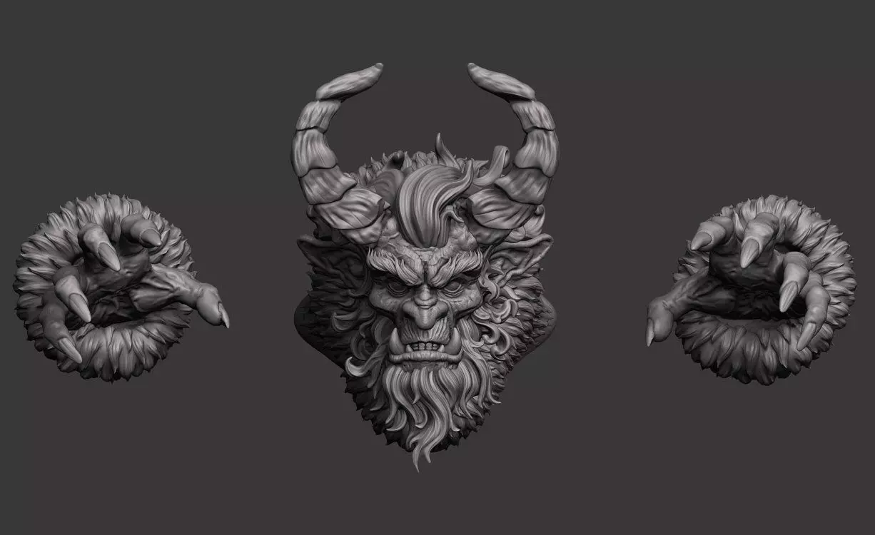 Krampus magnet on Christmas 3D print model_0