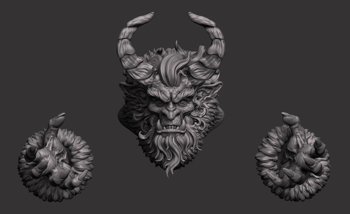 Krampus magnet on Christmas 3D print model_3