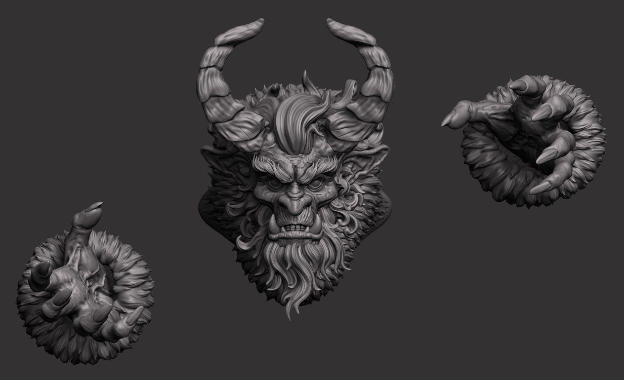 Krampus magnet on Christmas 3D print model_4