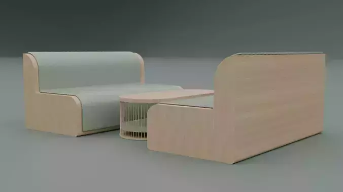 wooden wall sofa