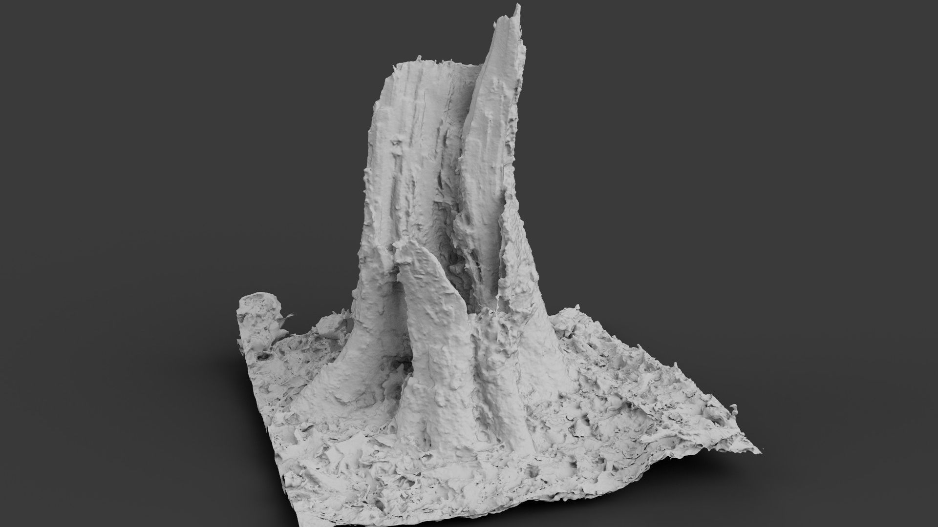 forest broken old tree rotten stump photogrammetry Low-poly 3D model_5