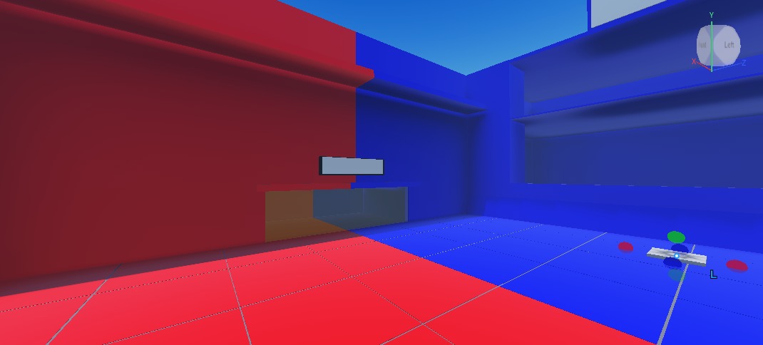 battle ground Blue VS Red Low-poly 3D model_1