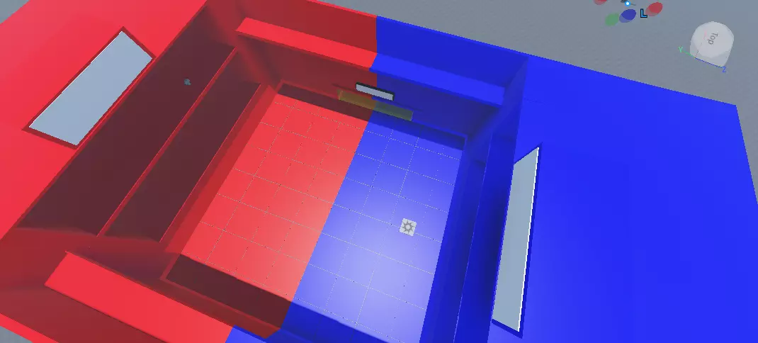 battle ground Blue VS Red Low-poly 3D model_0